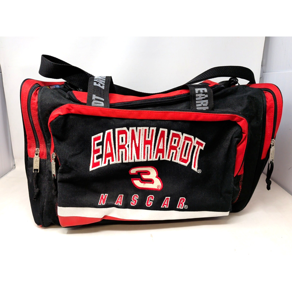 Vintage NASCAR Dale Earnhardt #3 Travel Gym Duffel Bag Embroidered Red Black